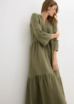 Vestido largo de muselina suave