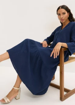 Vestido largo de muselina suave