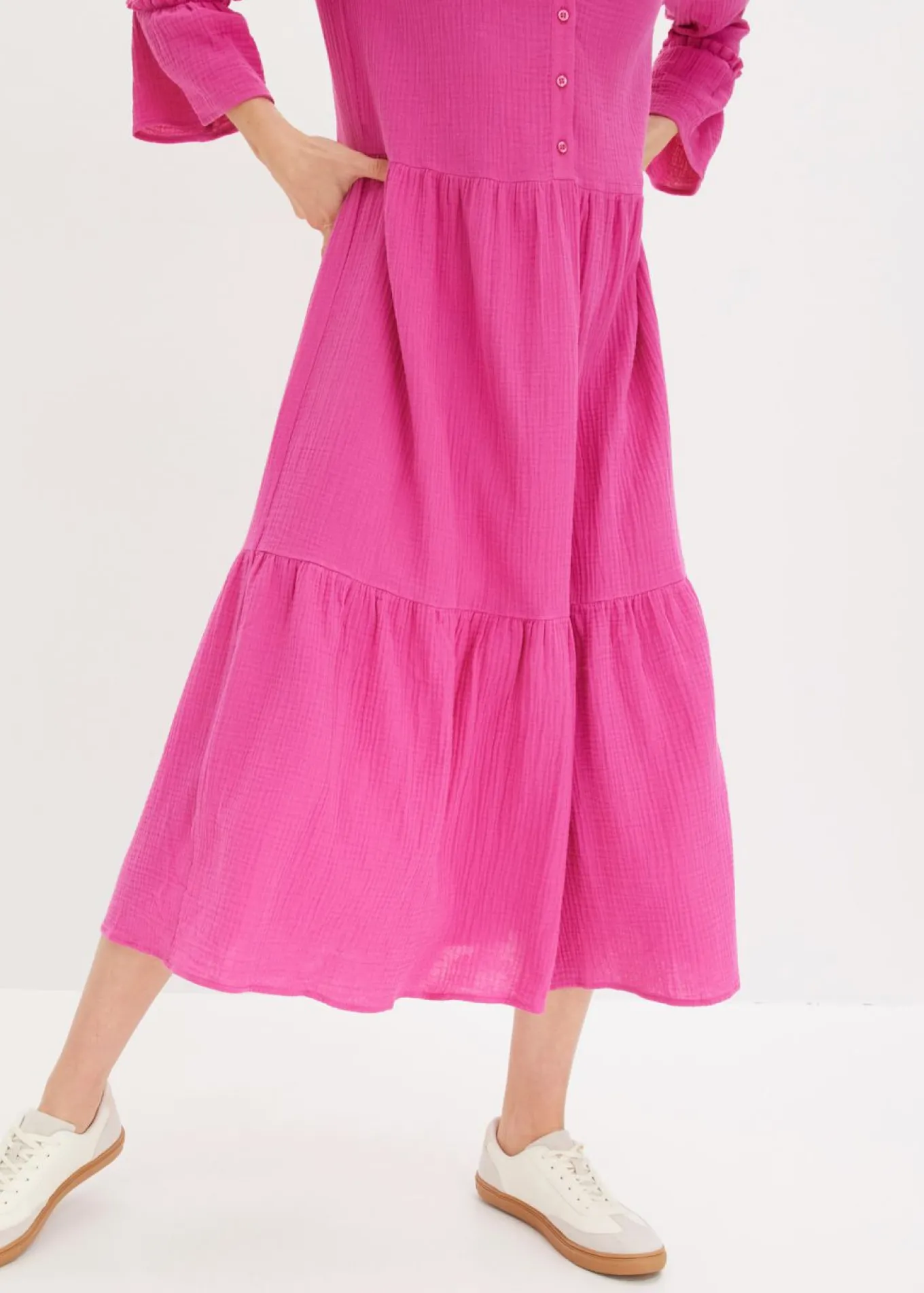 Vestido largo de muselina suave