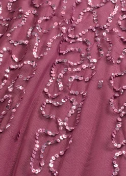 Vestido largo de noche con lentejuelas