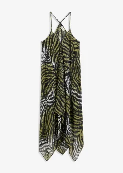 Vestido largo de playa en poliéster reciclado