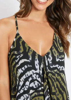 Vestido largo de playa en poliéster reciclado