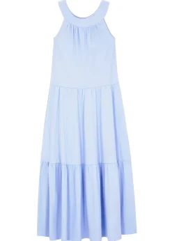 Vestido largo de punto de algodón orgánico puro