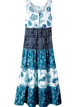 Vestido largo de punto de algodón orgánico puro