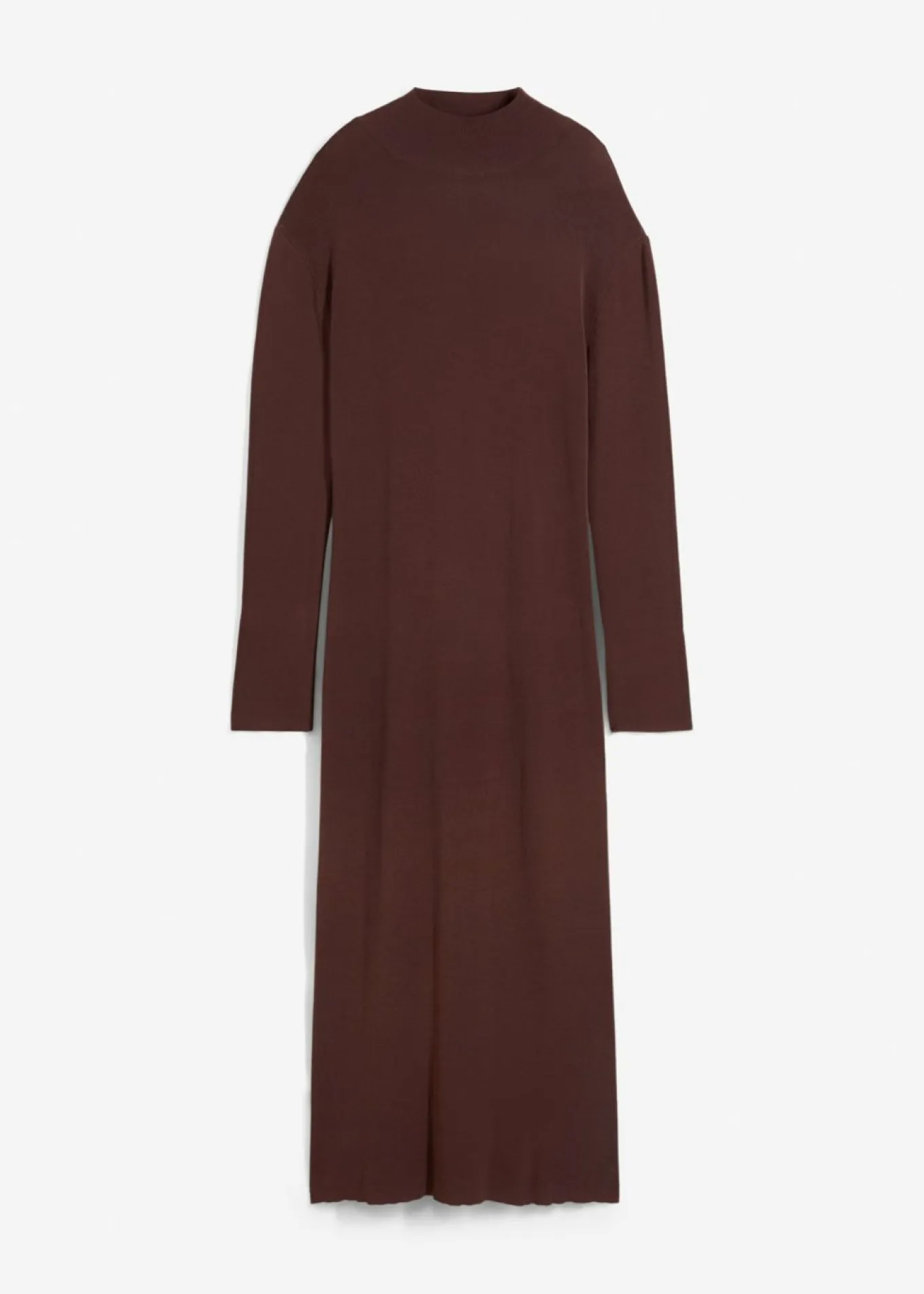 Vestido largo de punto fino de mezcla de viscosa fluida