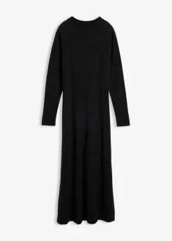 Vestido largo de punto fino con cachemir