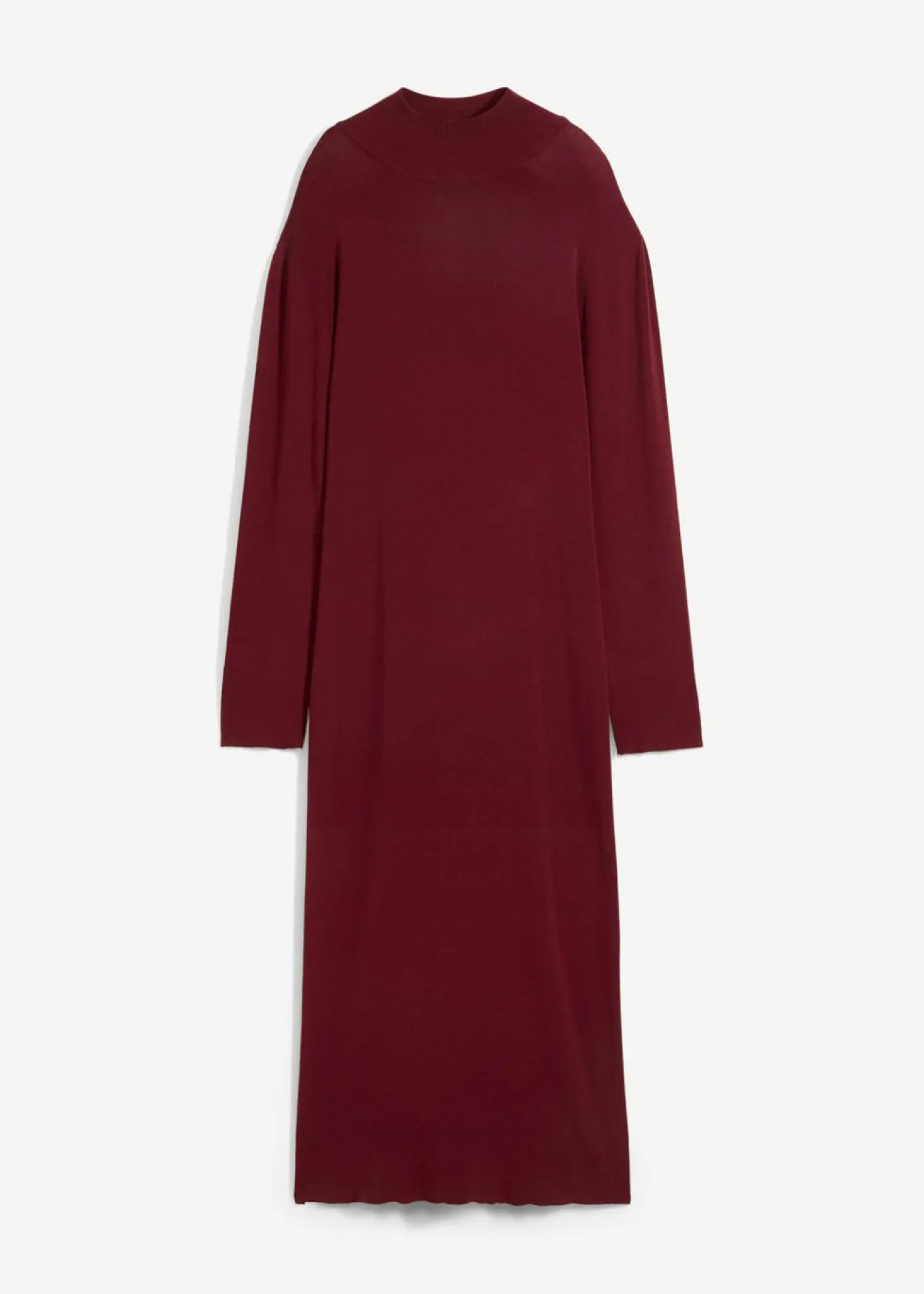 Vestido largo de punto fino de mezcla de viscosa fluida