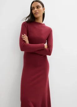 Vestido largo de punto fino con cachemir