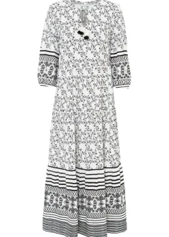 Vestido largo de viscosa fluida