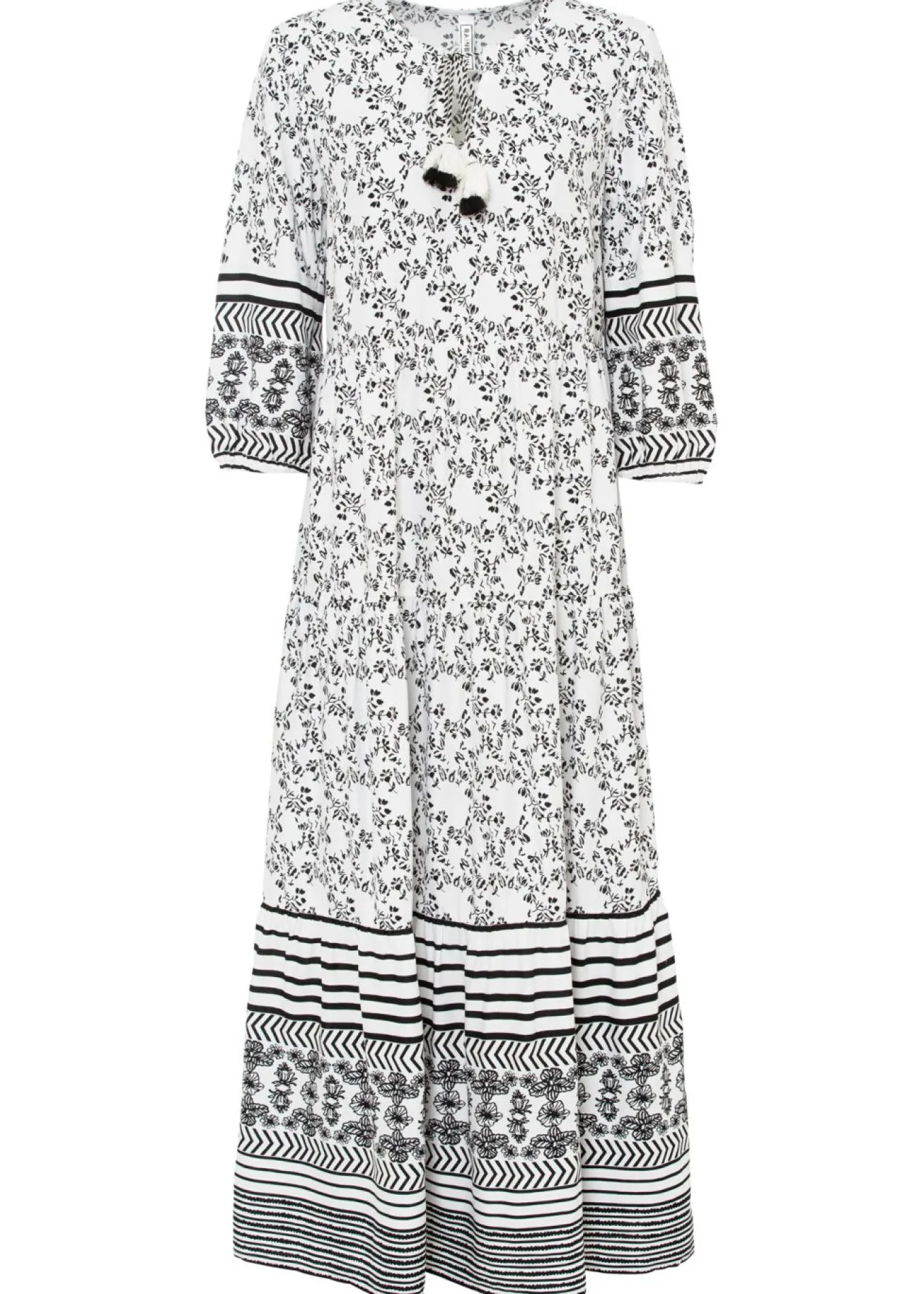 Vestido largo de viscosa fluida