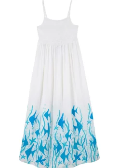 Vestido largo de viscosa fluida
