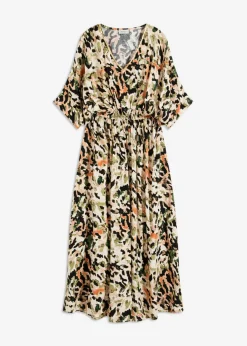 Vestido largo de viscosa fluida con lentejuelas