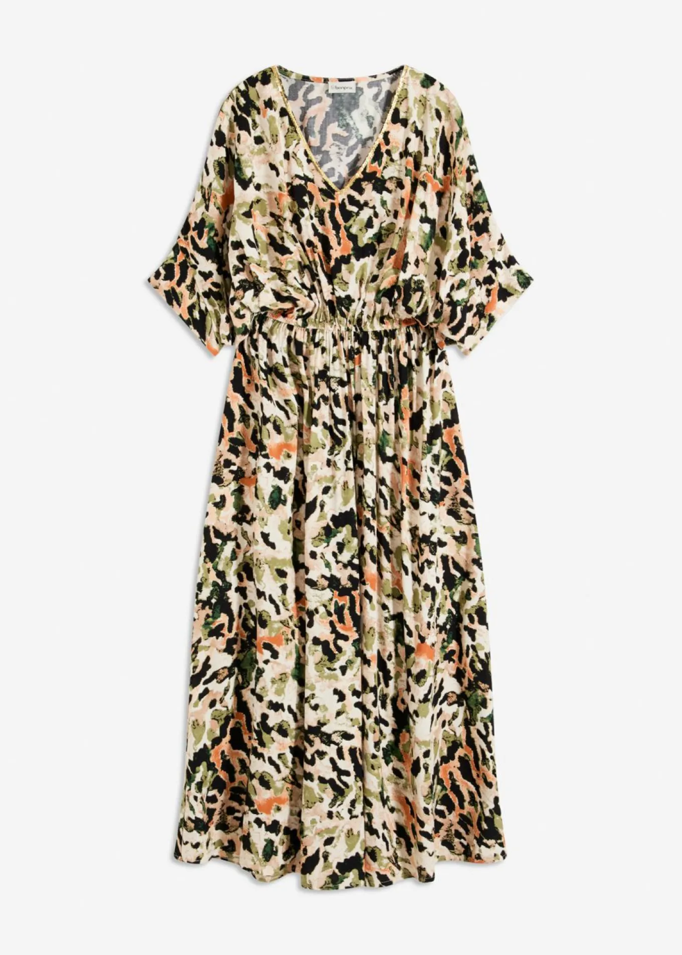 Vestido largo de viscosa fluida con lentejuelas