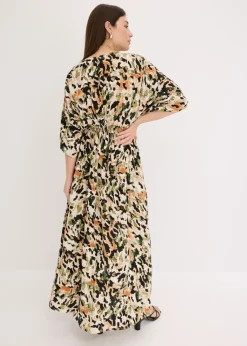 Vestido largo de viscosa fluida con lentejuelas