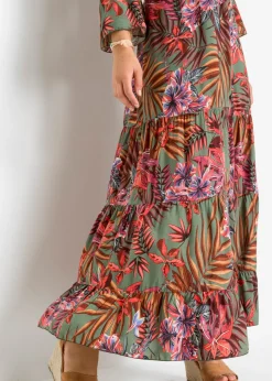 Vestido largo de viscosa fluida