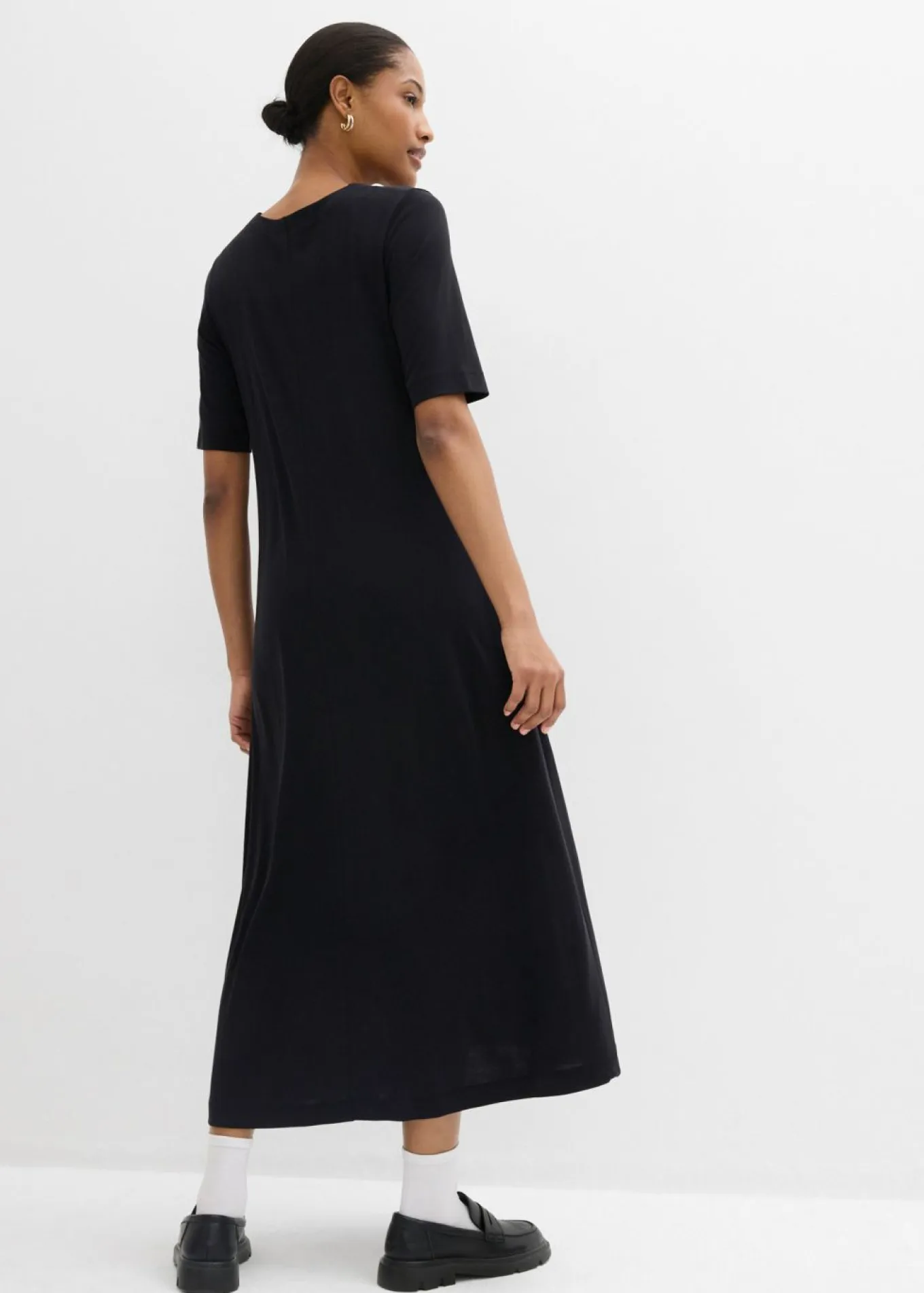 Vestido largo en mezcla de modal