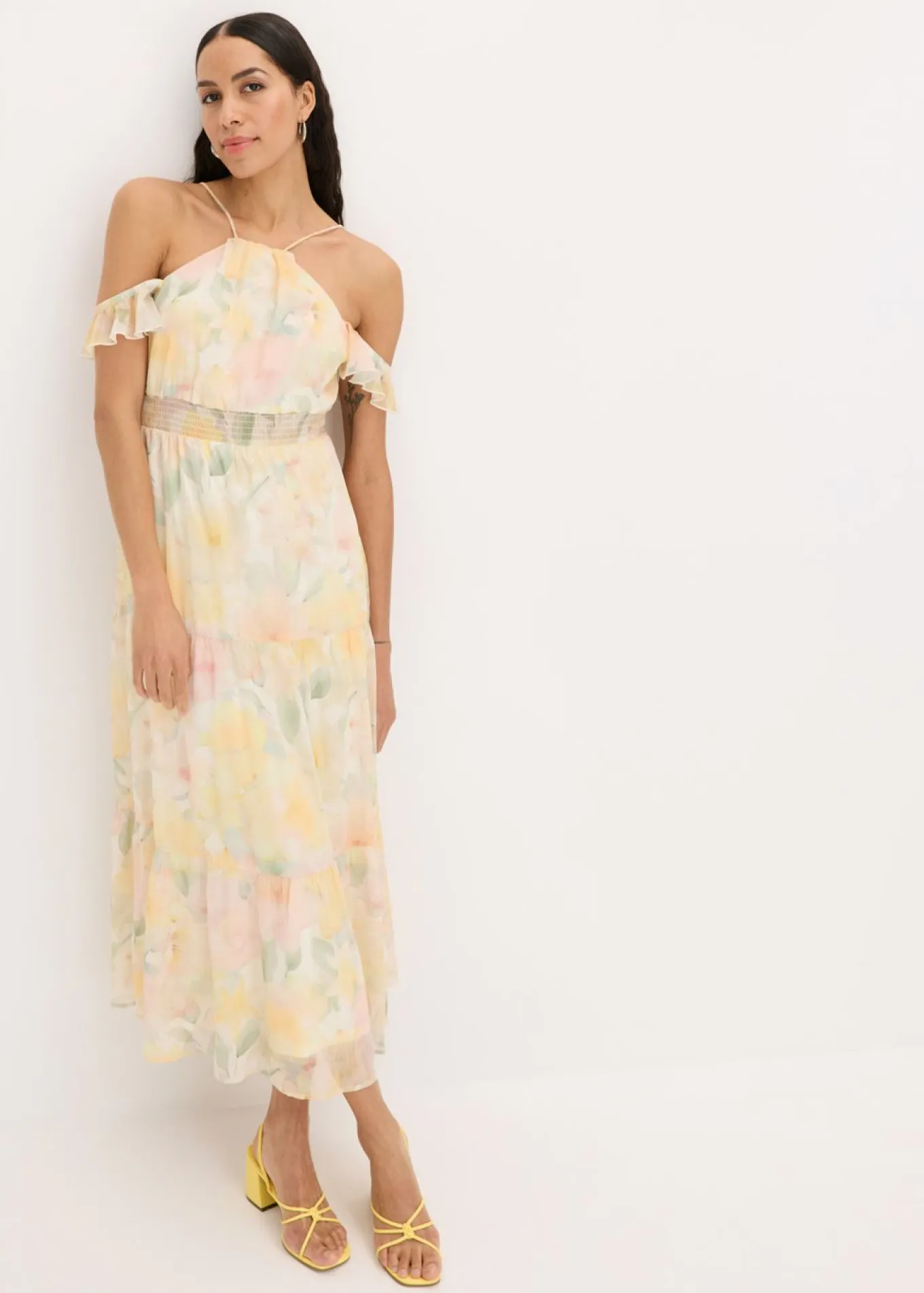 Vestido largo estampado