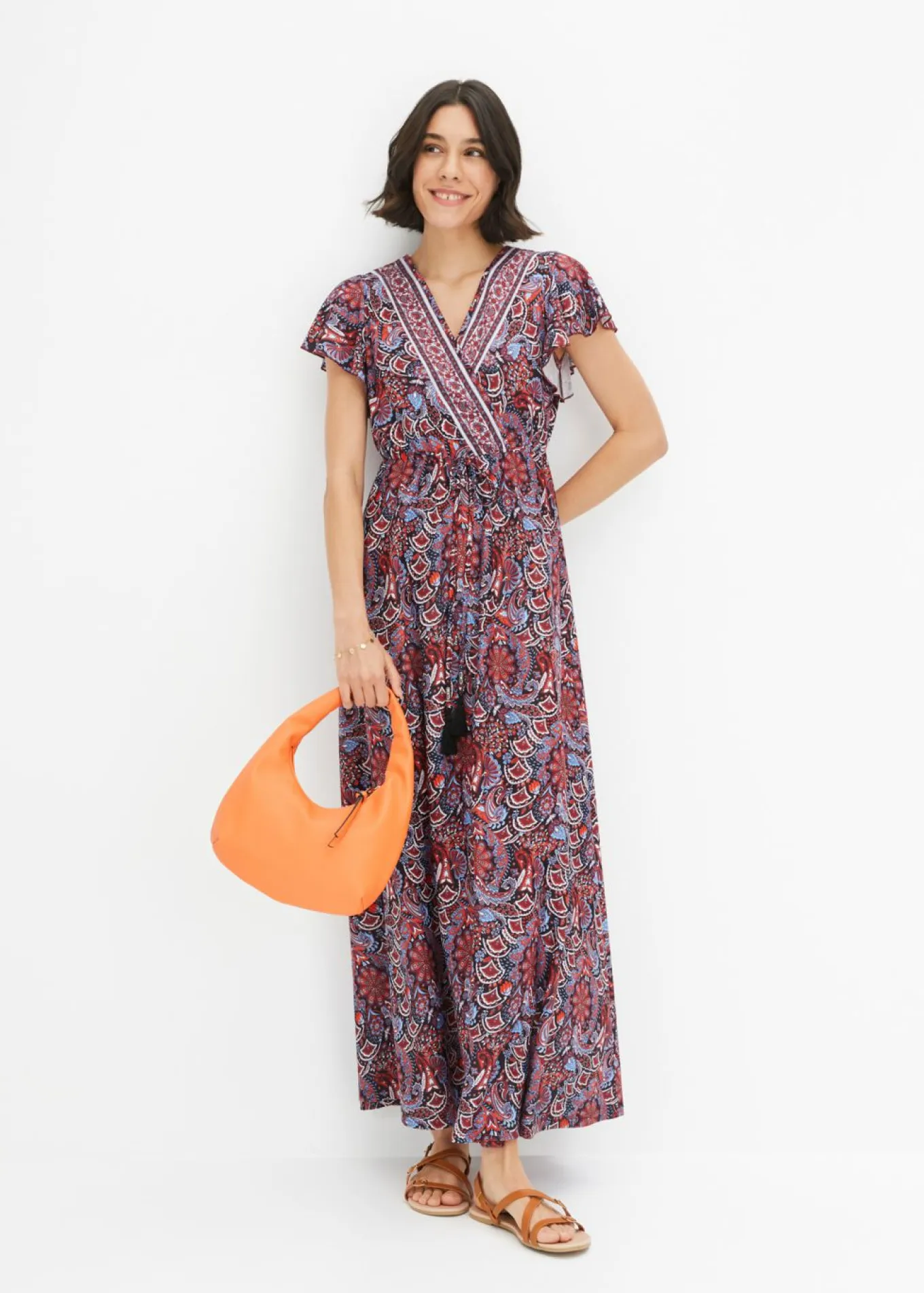 Vestido largo estampado