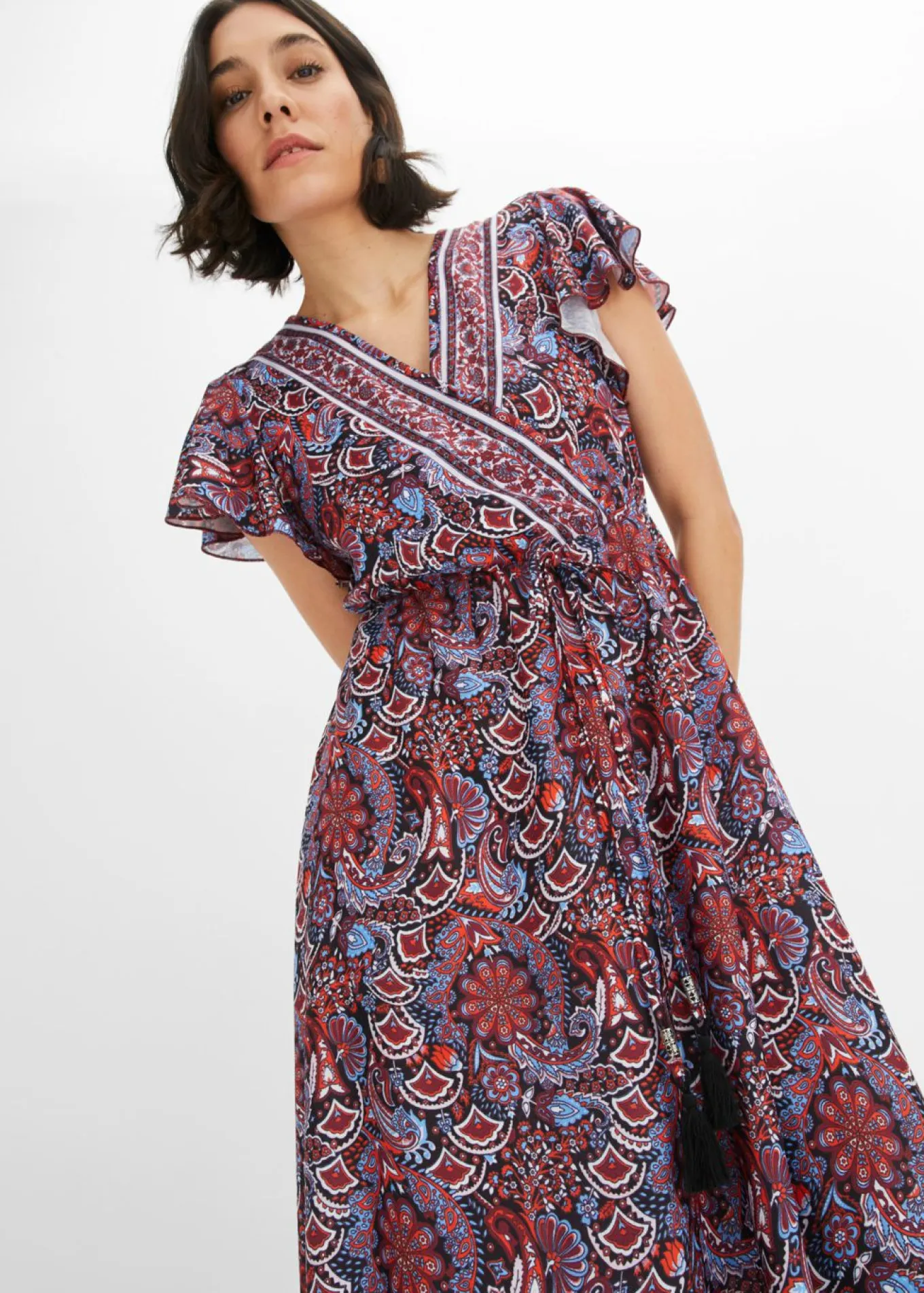 Vestido largo estampado