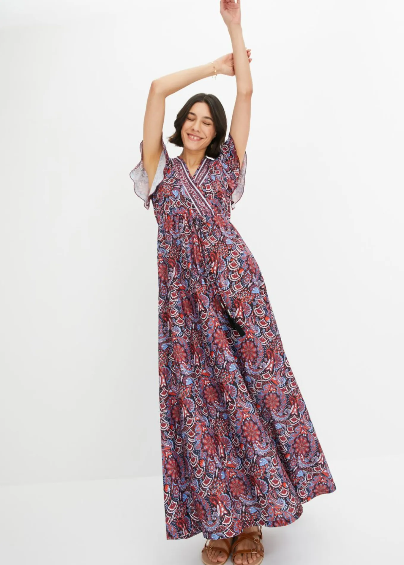 Vestido largo estampado
