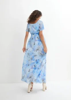 Vestido largo premamá de malla delicada