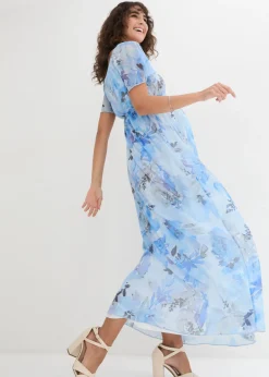 Vestido largo premamá de malla delicada