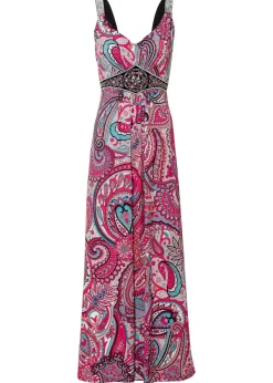 Vestido maxi con aplicaciones