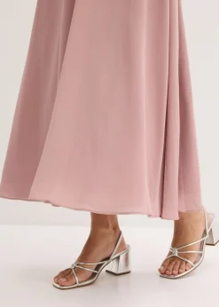 Vestido maxi con bordado de lentejuelas