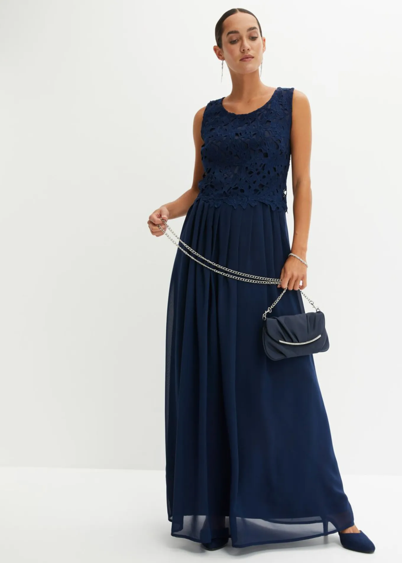 Vestido maxi con encaje