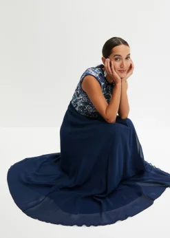 Vestido maxi con encaje