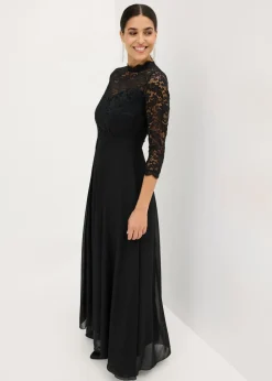 Vestido maxi con encaje
