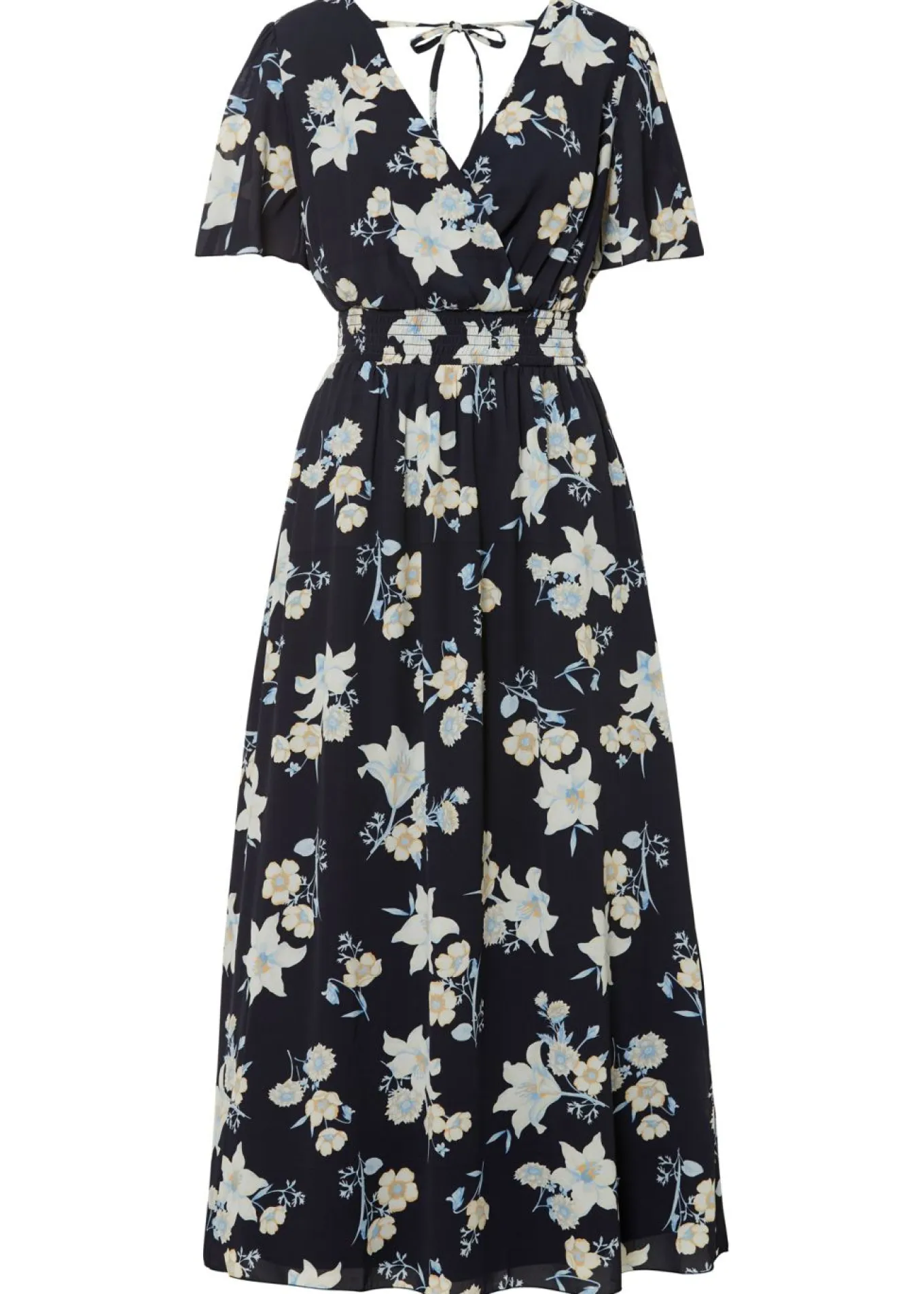 Vestido maxi con estampado de flores