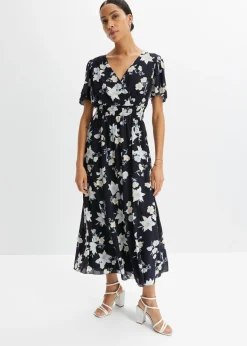 Vestido maxi con estampado de flores