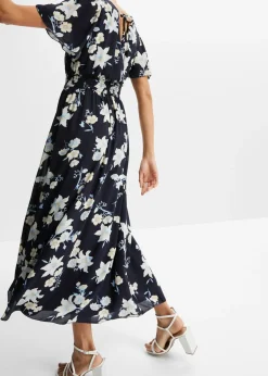 Vestido maxi con estampado de flores