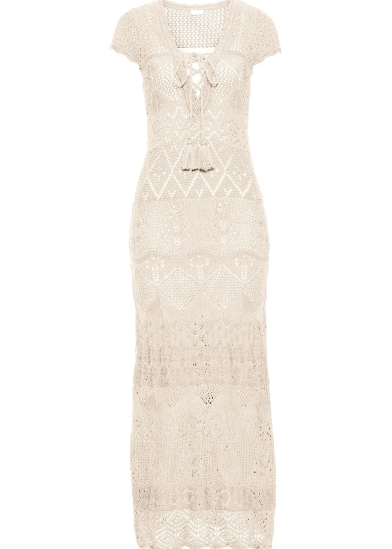 Vestido maxi de croché