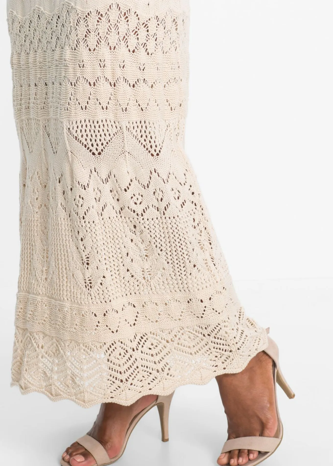 Vestido maxi de croché