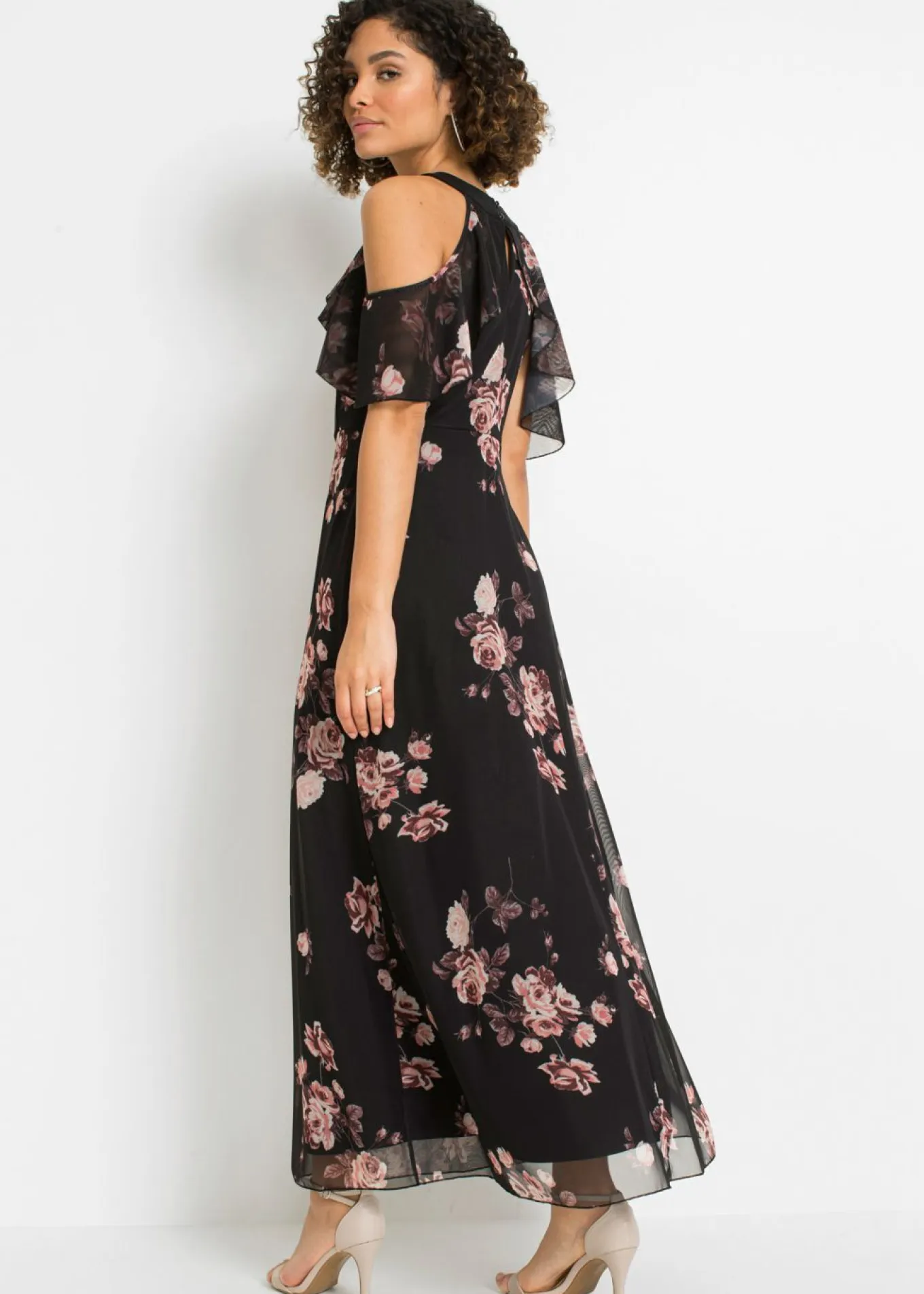 Vestido maxi de malla