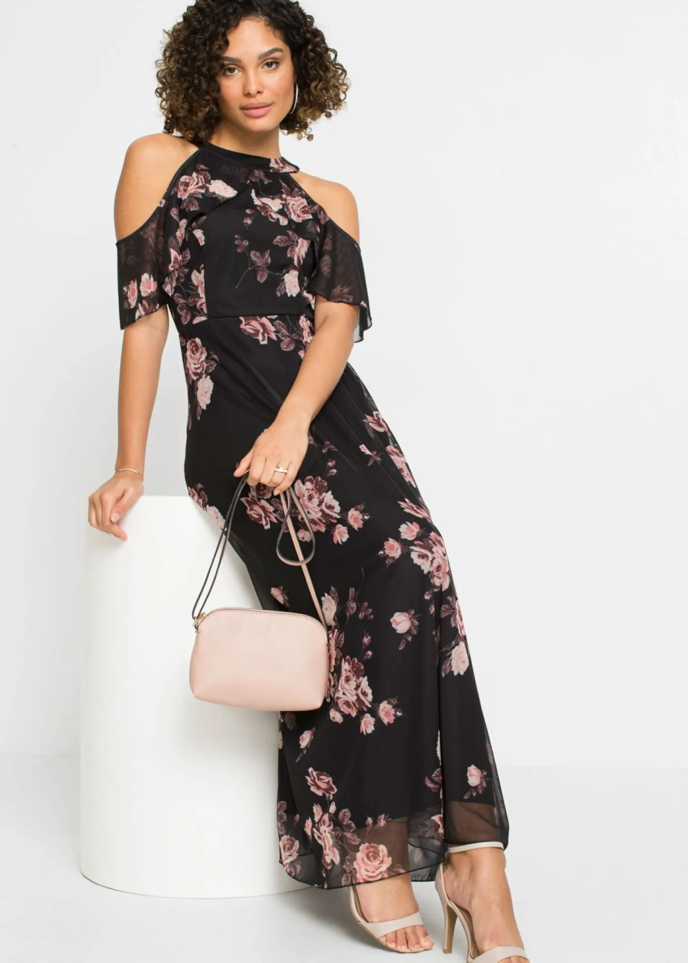 Vestido maxi de malla