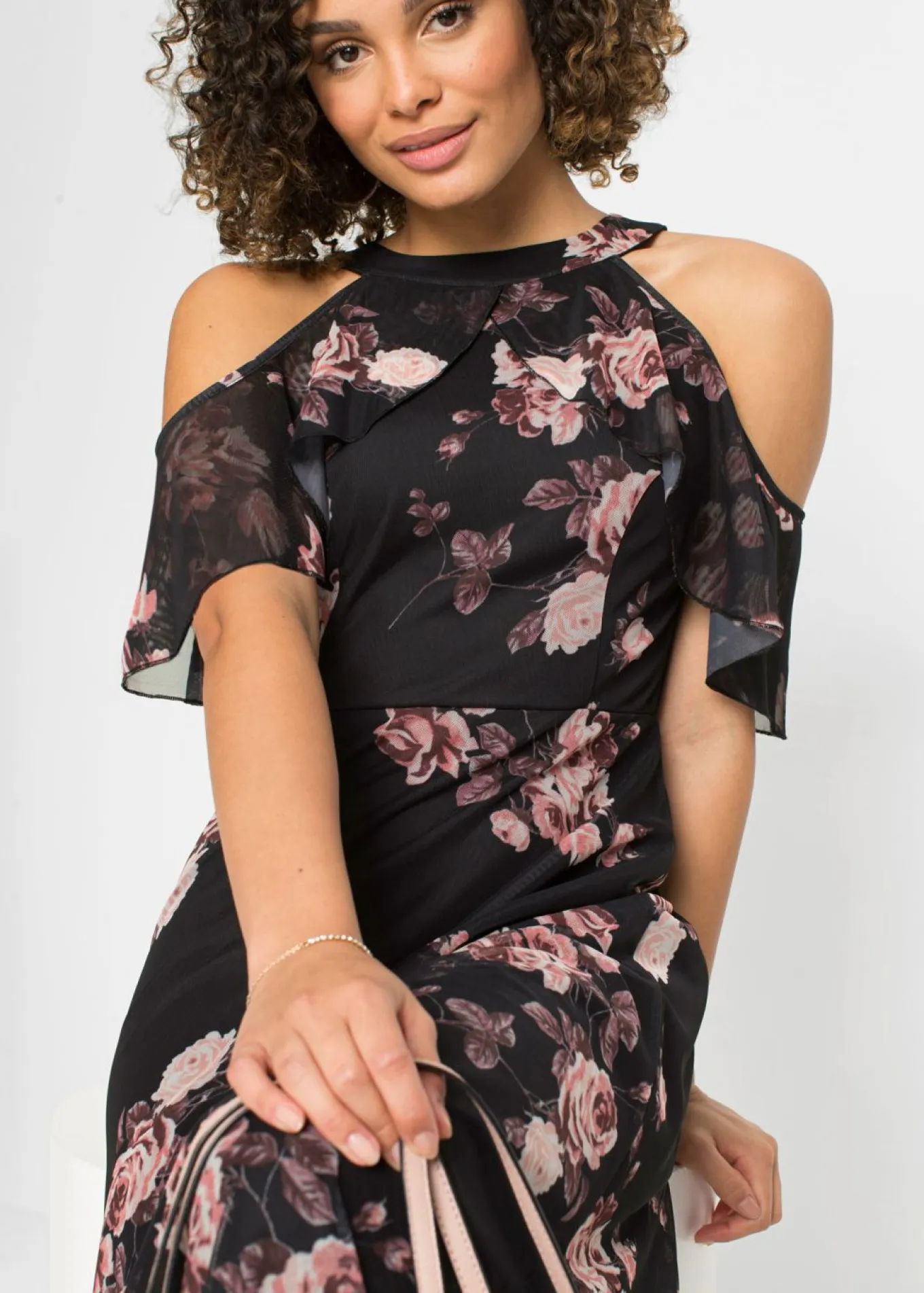 Vestido maxi de malla