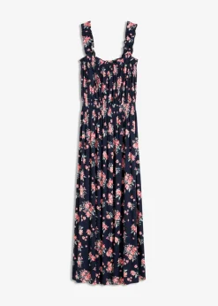 Vestido maxi de mezcla de viscosa fluida
