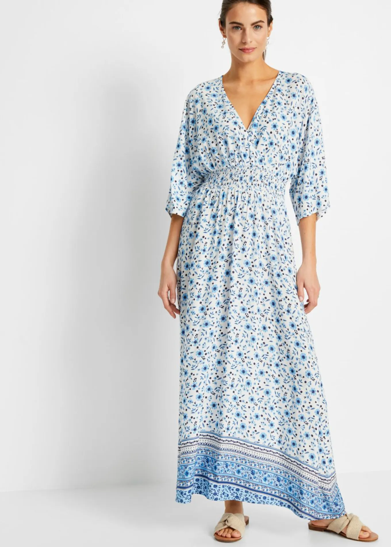 Vestido maxi de viscosa pura