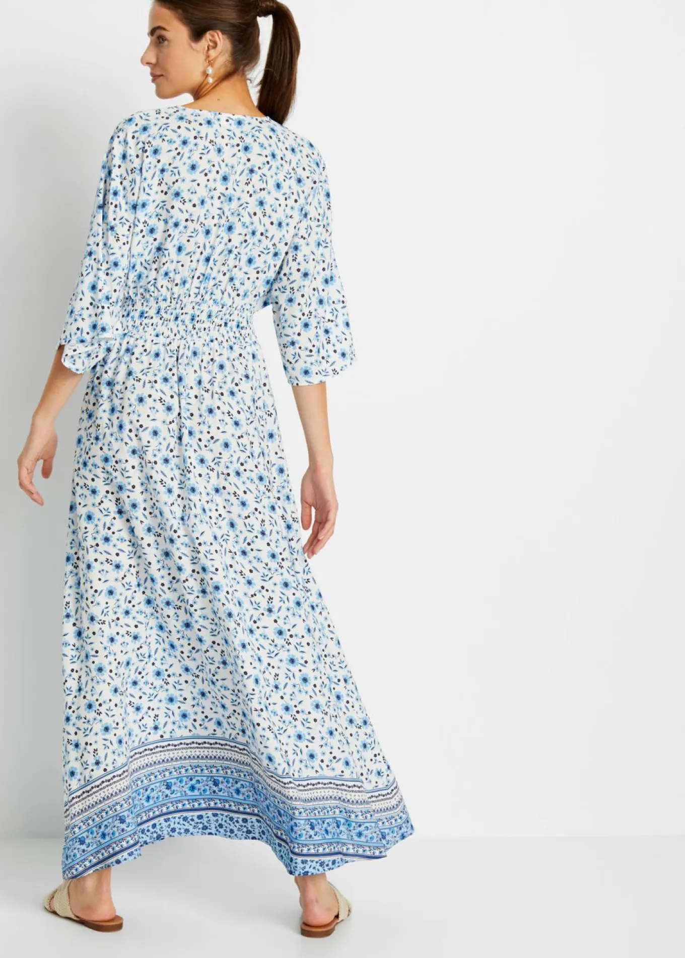 Vestido maxi de viscosa pura