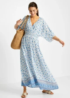 Vestido maxi de viscosa pura