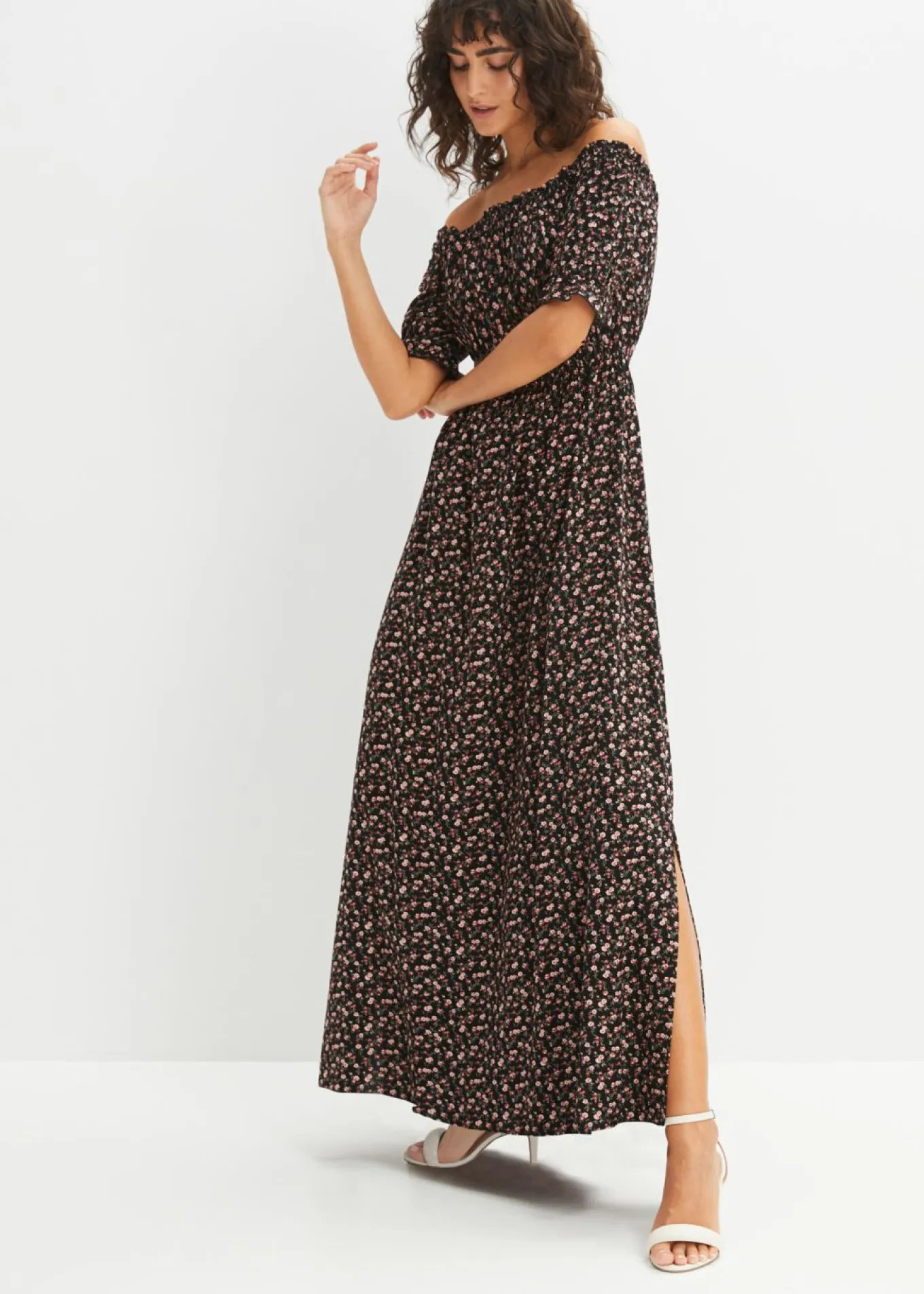 Vestido maxi de viscosa pura