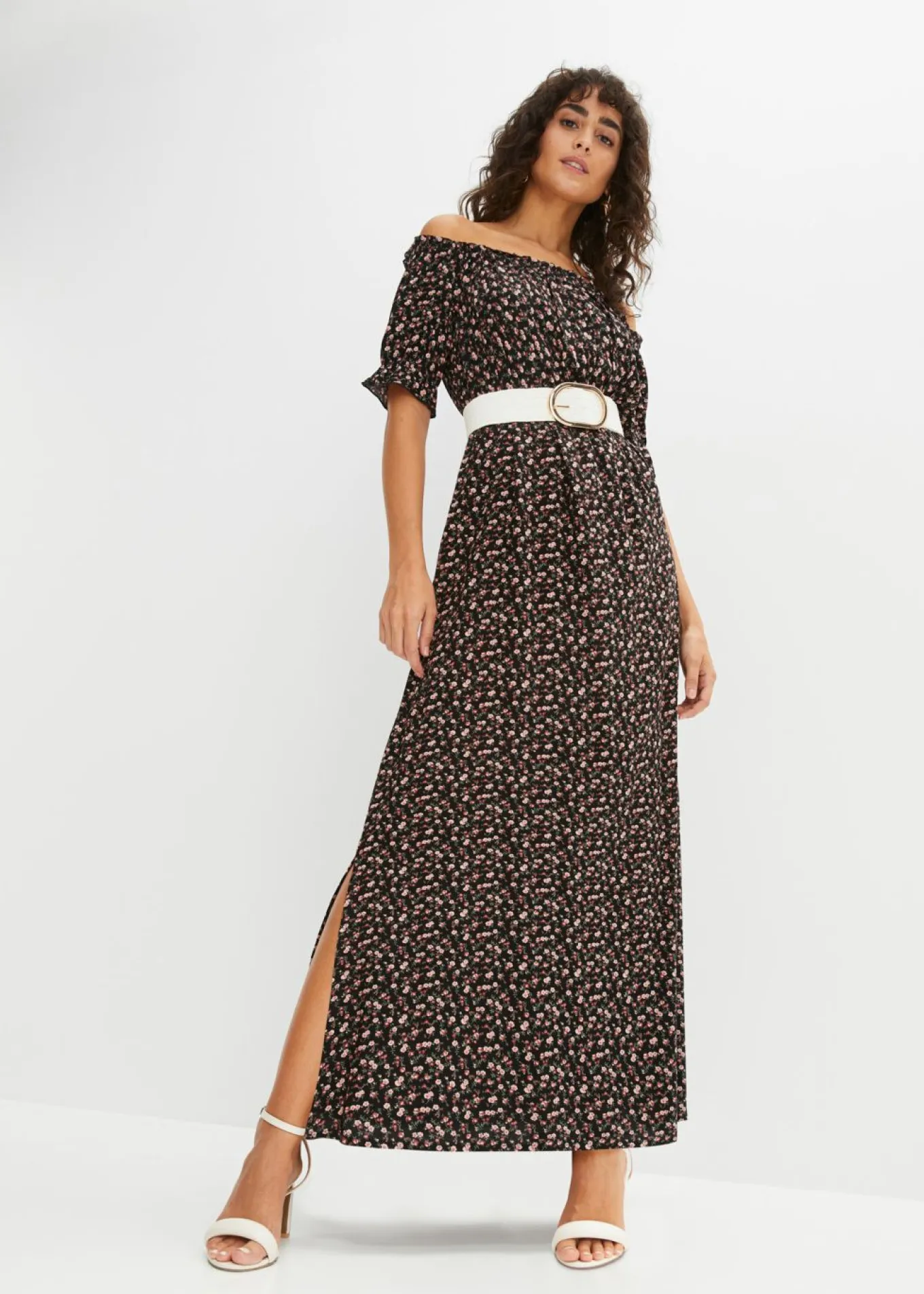 Vestido maxi de viscosa pura