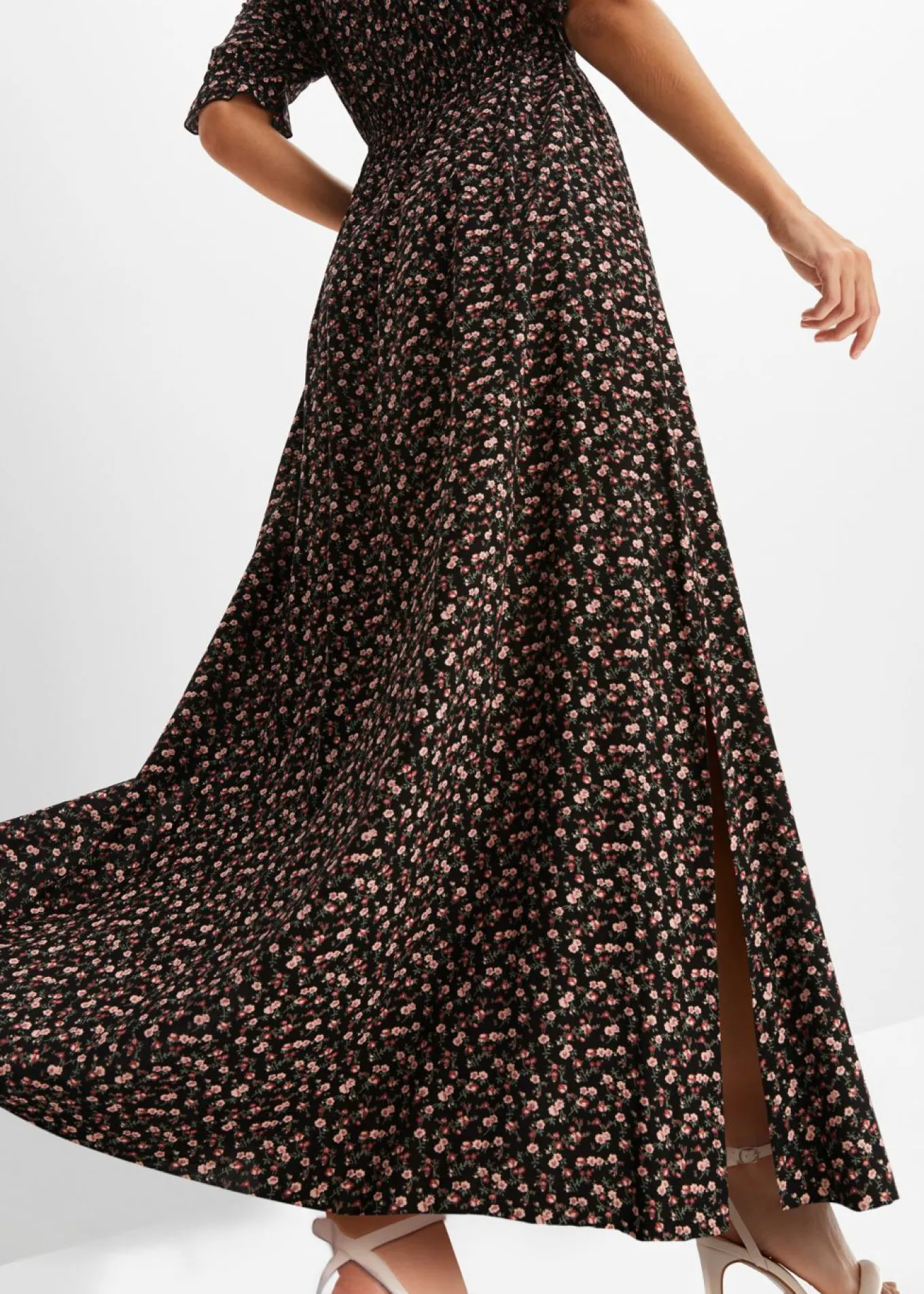Vestido maxi de viscosa pura