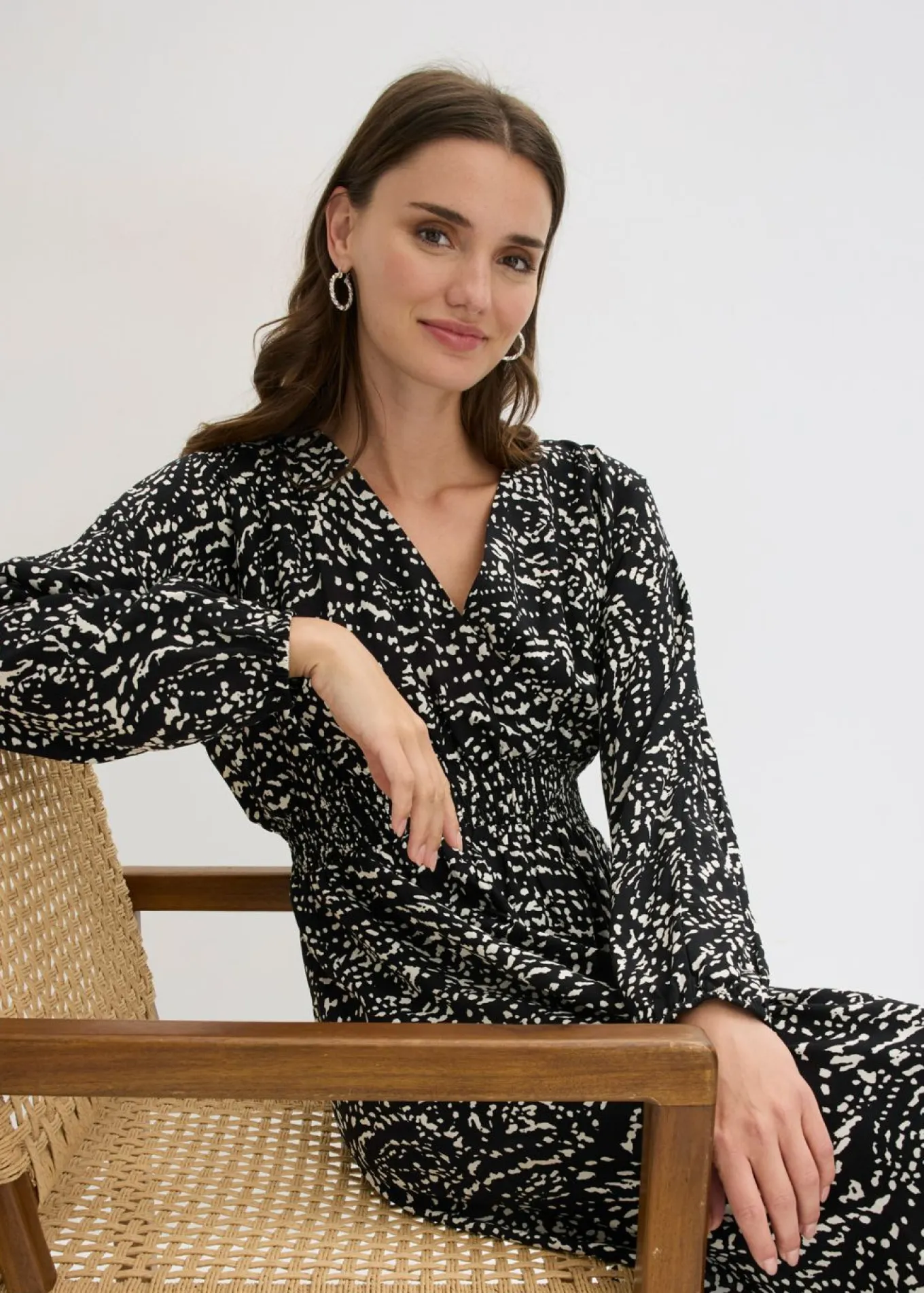 Vestido maxi de viscosa pura