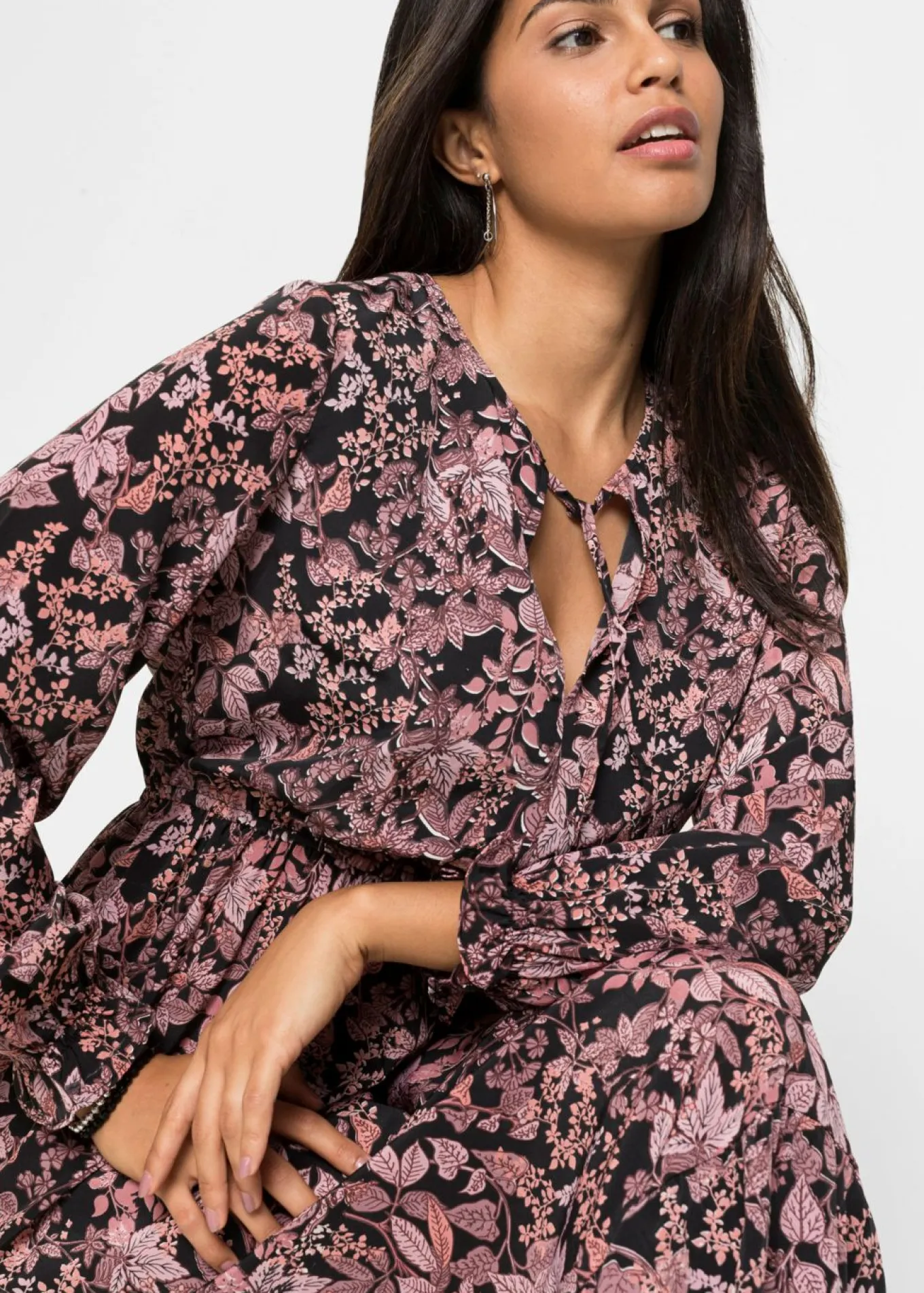 Vestido maxi de viscosa pura