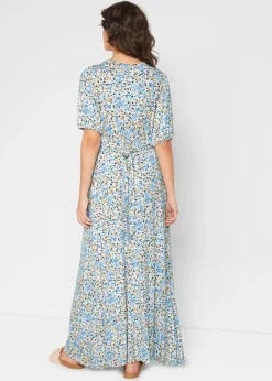 Vestido maxi premamá/de lactancia de punto