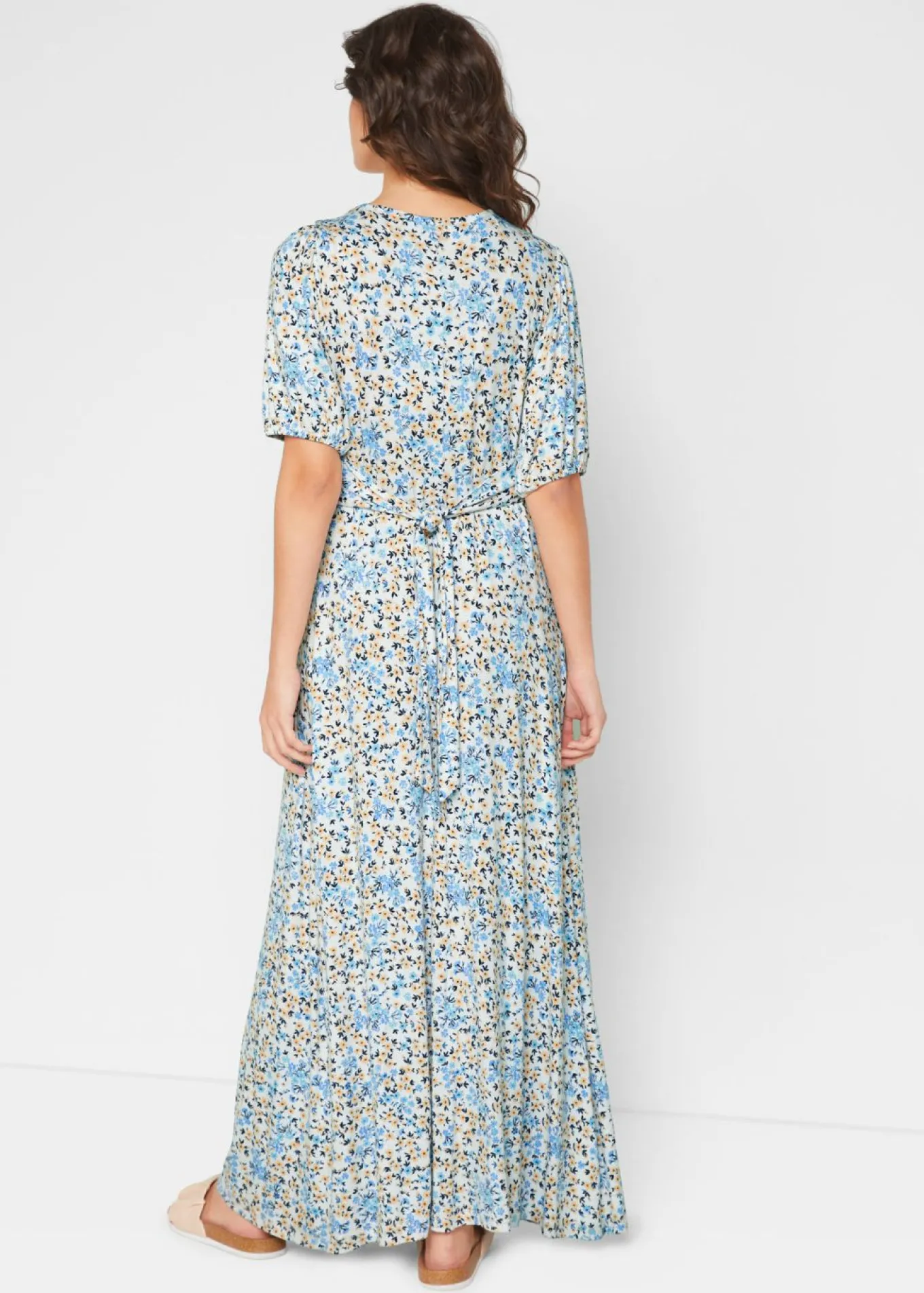 Vestido maxi premamá/de lactancia de punto